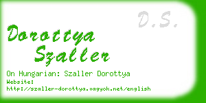 dorottya szaller business card